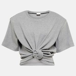 MAGDA BUTRYM gray cropped cotton-blend shirt oversized Small